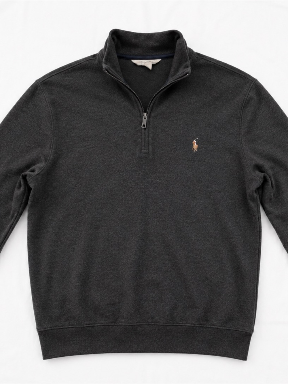 Polo by Ralph Lauren Dark Charcoal Half-Zip Pullover Sweater